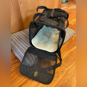 Sherpa’s Pet Carrier with poop-bag dispenser